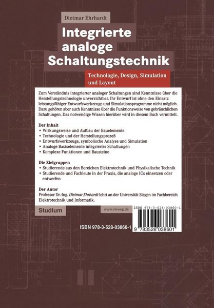 Produktbild: Integrierte analoge Schaltungstechnik