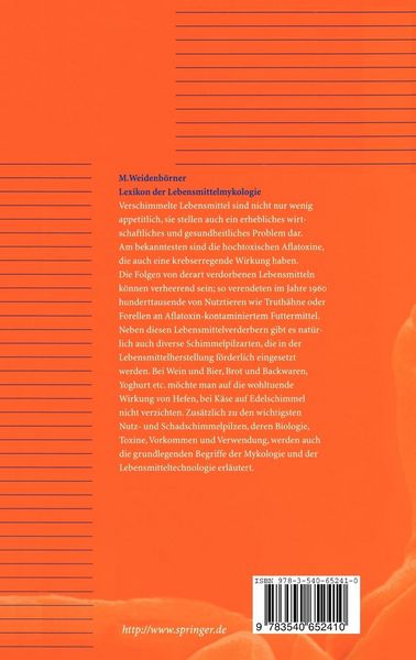 Produktbild: Lexikon der Lebensmittelmykologie
