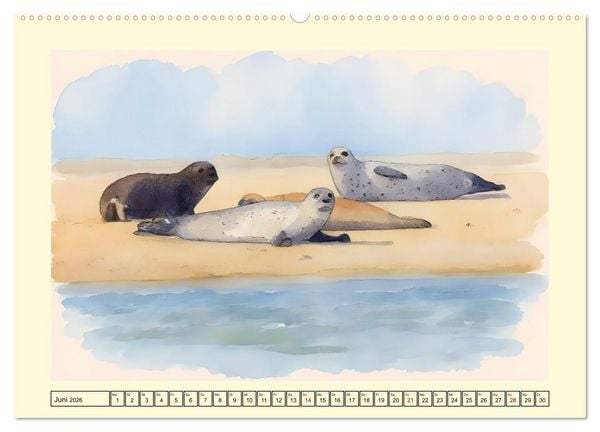 Produktbild: BORKUM Perle der Nordsee (hochwertiger Premium Wandkalender 2026 DIN A2 quer), Kunstdruck in Hochglanz