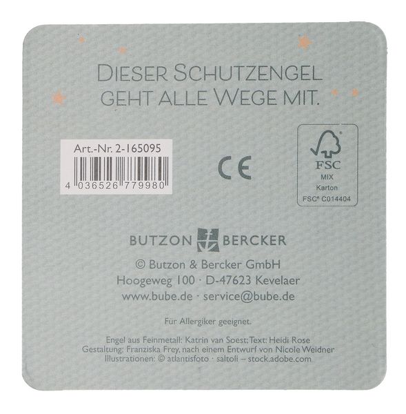 Produktbild: Engelfigur aus Metall - Von Herzen
