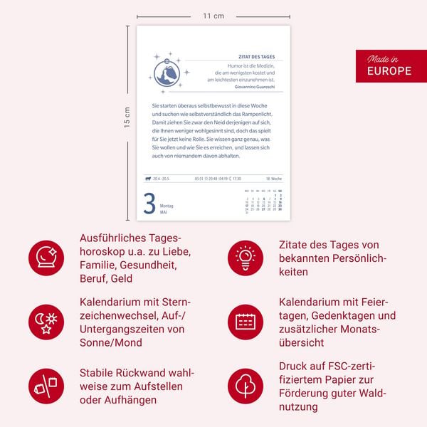 Produktbild: Wassermann Sternzeichenkalender 2027 - Tagesabrei&szlig;kalender - Ihr Horoskop f&uuml;r jeden Tag
