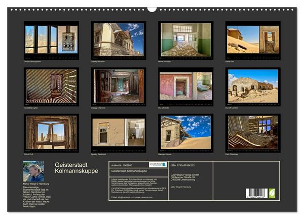 Produktbild: Geisterstadt Kolmannskuppe (Wandkalender 2026 DIN A2 quer), CALVENDO Monatskalender