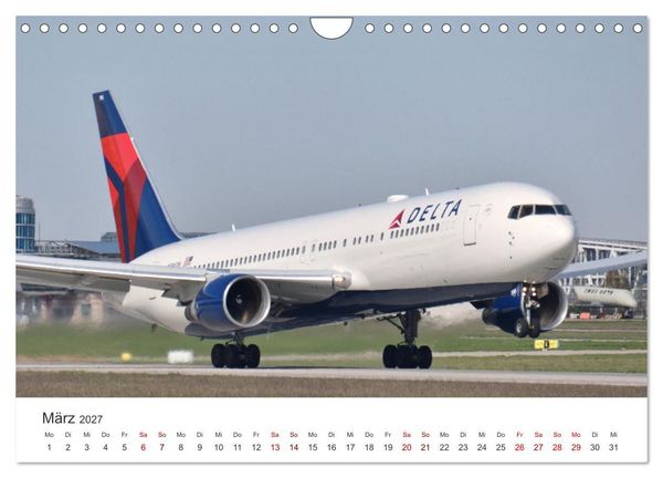 Produktbild: Flugzeugimpressionen auf dem Flughafen (Wandkalender 2027 DIN A4 quer), CALVENDO Monatskalender
