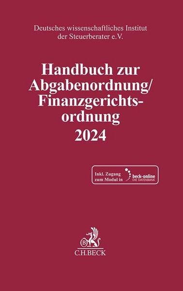 Produktbild: Handbuch zur Abgabenordnung / Finanzgerichtsordnung 2024. AO / FGO 2024