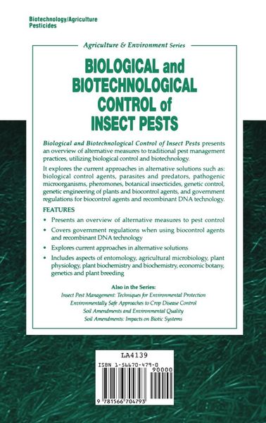 Produktbild: Biological and Biotechnological Control of Insect Pests