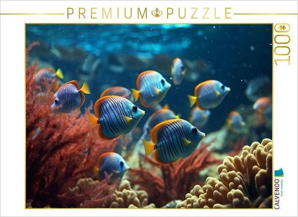 Produktbild: CALVENDO Puzzle Blau und Orange | 1000 Teile Lege-Gr&ouml;&szlig;e 64x48cm Foto-Puzzle f&uuml;r gl&uuml;ckliche Stunden