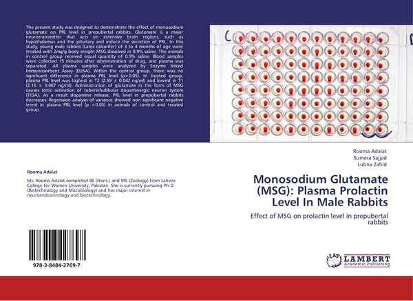 Produktbild: Monosodium Glutamate (MSG): Plasma Prolactin Level In Male Rabbits