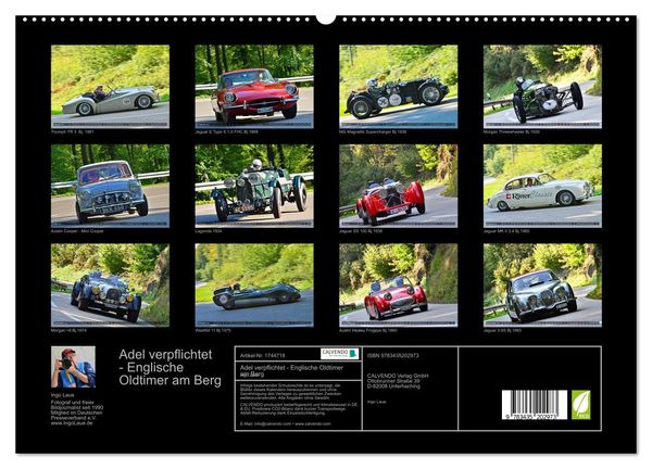 Produktbild: Adel verpflichtet - Englische Oldtimer am Berg (hochwertiger Premium Wandkalender 2025 DIN A2 quer), Kunstdruck in Hochglanz