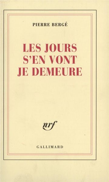Produktbild: Les jours s'en vont je demeure