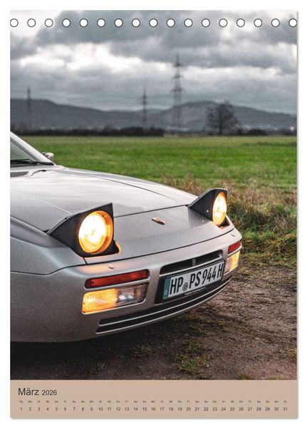 Produktbild: Porsche 944 - Fine Art (Tischkalender 2026 DIN A5 hoch), CALVENDO Monatskalender