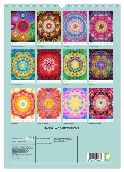 Produktbild: MANDALA COMPOSITIONS (Wall Calendar 2026 DIN A3 portrait), CALVENDO 12 Month Wall Calendar