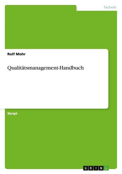 Produktbild: Qualit&auml;tsmanagement-Handbuch