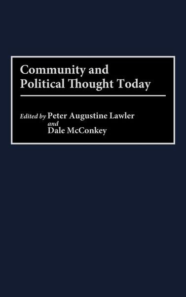 Produktbild: Community and Political Thought Today