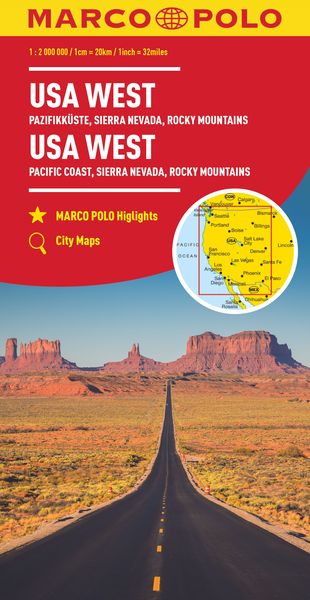 Produktbild: MARCO POLO Kontinentalkarte USA West 1:2 Mio.