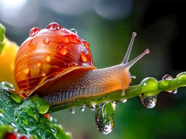 Produktbild: CALVENDO Puzzle Naturschauspiel - kleine Schnecke auf Tautropen | 1000 Teile Lege-Gr&ouml;&szlig;e 64x48cm Foto-Puzzle f&uuml;r gl&uuml;ckliche Stunden