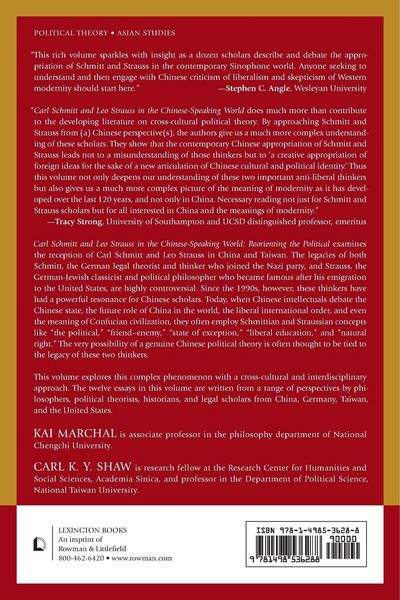 Produktbild: Carl Schmitt and Leo Strauss in the Chinese-Speaking World