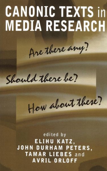 Produktbild: Canonic Texts in Media Research