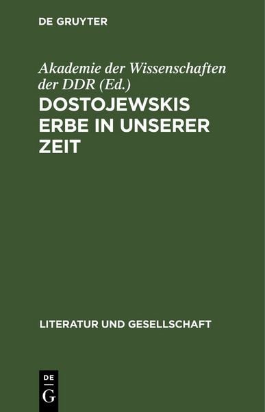 Produktbild: Dostojewskis Erbe in unserer Zeit