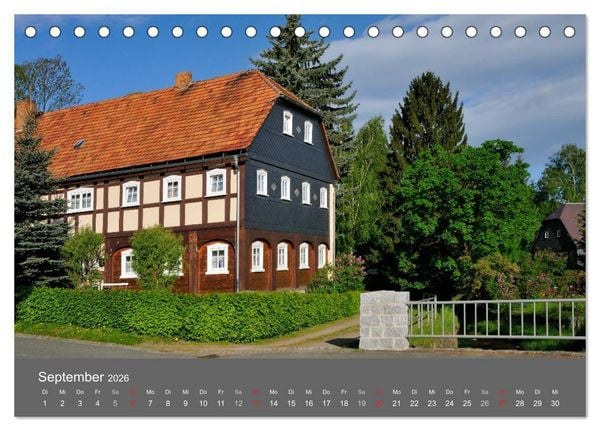 Produktbild: Umgebindeh&auml;user in der Oberlausitz (Tischkalender 2026 DIN A5 quer), CALVENDO Monatskalender