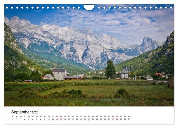 Produktbild: Verfluchtes Gebirge - Peaks of the Balkans - Wandern im Prokletije-Gebirge, Kosovo, Montenegro, Albanien (Wandkalender 2026 DIN A4 quer), CALVENDO Monatskalender