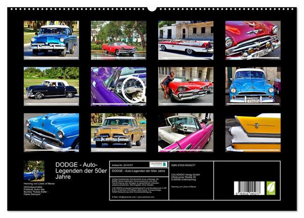 Produktbild: DODGE - Auto-Legenden der 50er Jahre (hochwertiger Premium Wandkalender 2026 DIN A2 quer), Kunstdruck in Hochglanz