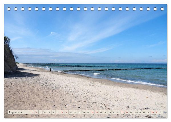 Produktbild: Ostseebad Wustrow K&uuml;stenimpressionen (Tischkalender 2026 DIN A5 quer), CALVENDO Monatskalender