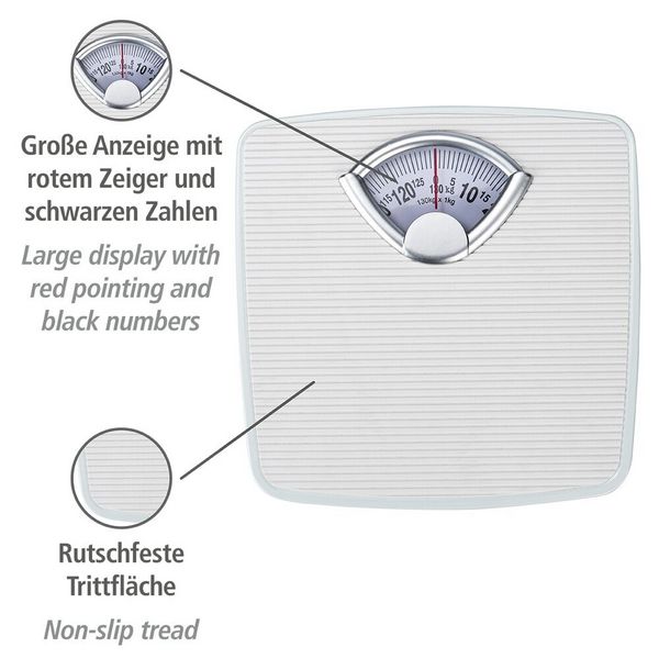 Produktbild: Personenwaage mechanisch, analoge K&ouml;rperwaage bis 130 kg