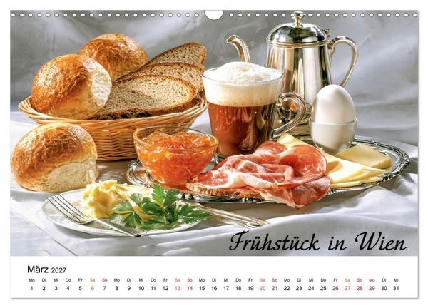 Produktbild: Fr&uuml;hst&uuml;cksreise durch Europa (Wandkalender 2027 DIN A3 quer), CALVENDO Monatskalender