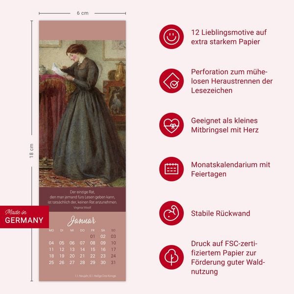 Produktbild: Frauen & Lesen Lesezeichen & Kalender 2027
