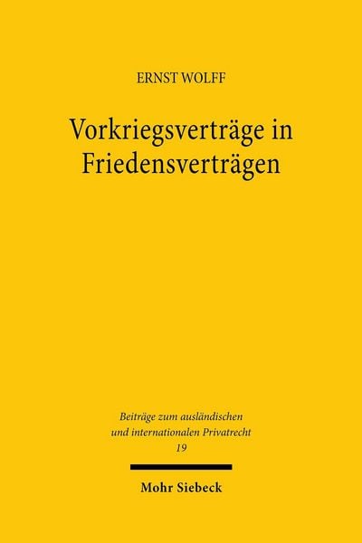 Produktbild: Vorkriegsvertr&auml;ge in Friedensvertr&auml;gen
