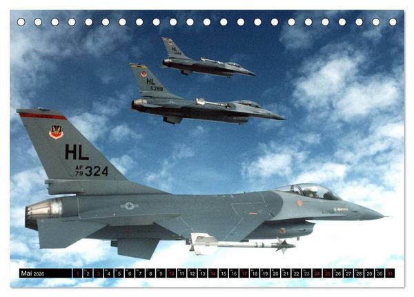 Produktbild: Kriegstechnik. Kampfjet-Impressionen (Tischkalender 2026 DIN A5 quer), CALVENDO Monatskalender