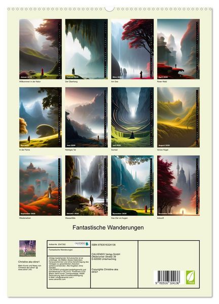 Produktbild: Fantastische Wanderungen (hochwertiger Premium Wandkalender 2026 DIN A2 hoch), Kunstdruck in Hochglanz