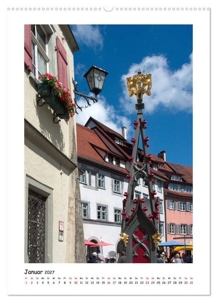 Produktbild: Wangen im Allg&auml;u und seine sch&ouml;nen Brunnen (hochwertiger Premium Wandkalender 2027 DIN A2 hoch), Kunstdruck in Hochglanz