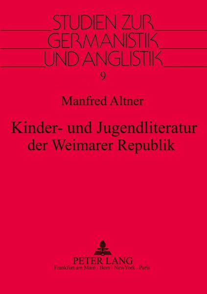 Produktbild: Kinder- und Jugendliteratur der Weimarer Republik