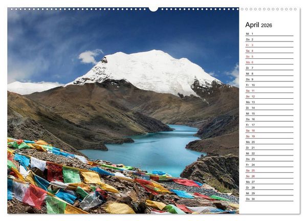 Produktbild: Tibet Momente (Wandkalender 2026 DIN A2 quer), CALVENDO Monatskalender