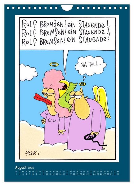 Produktbild: Na Toll! Comics von Martin Zak (Wandkalender 2026 DIN A4 hoch), CALVENDO Monatskalender