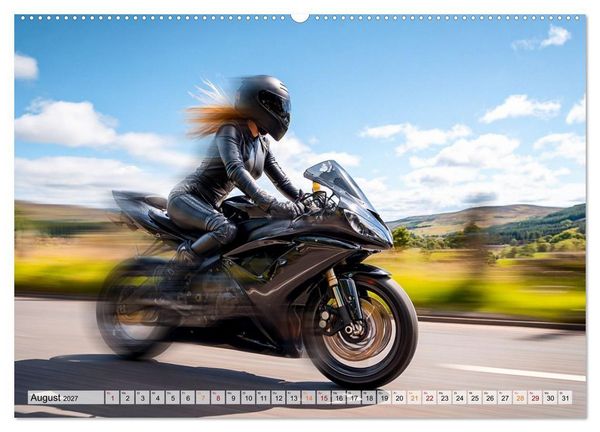 Produktbild: Schnelle Bikes und Starke Frauen (Wandkalender 2027 DIN A2 quer), CALVENDO Monatskalender