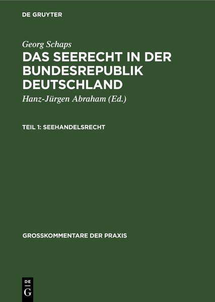 Produktbild: Das Seerecht in der Bundesrepublik Deutschland. Teil 1