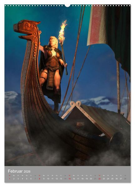 Produktbild: Fantasy Kriegerinnen (Wandkalender 2026 DIN A2 hoch), CALVENDO Monatskalender