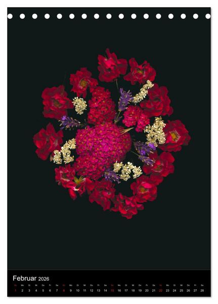 Produktbild: Blumen bei Nacht (Tischkalender 2026 DIN A5 hoch), CALVENDO Monatskalender