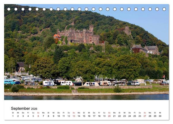 Produktbild: Rhein und Burgen (Tischkalender 2026 DIN A5 quer), CALVENDO Monatskalender