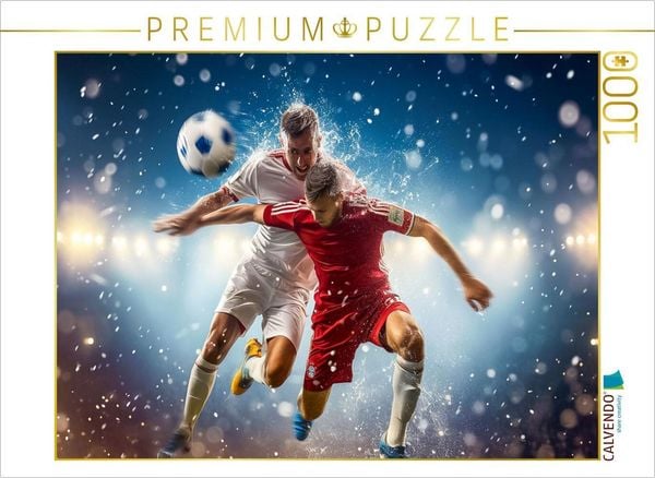 CALVENDO Puzzle Ein Motiv aus dem Kalender Fussball - Zweikampf | 1000 Teile Lege-Größe 64x48cm Foto-Puzzle für glückliche Stunden