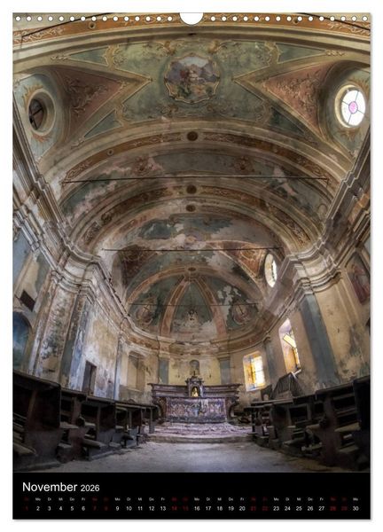 Produktbild: Lost Places - Verlassene Kirchen (Wandkalender 2026 DIN A3 hoch), CALVENDO Monatskalender
