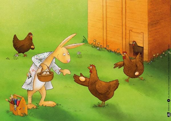 Produktbild: Henne, Has' und Osterspa&szlig;. Kamishibai Bildkartenset