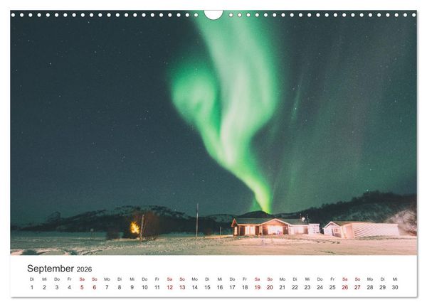 Produktbild: Polarlichter - Einzigartige Himmelsph&auml;nomene im Norden (Wandkalender 2026 DIN A3 quer), CALVENDO Monatskalender