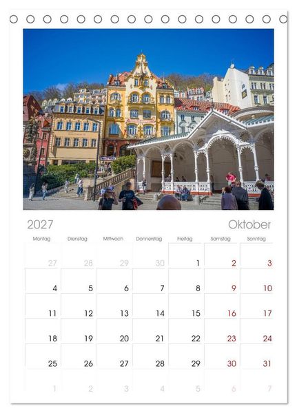 Produktbild: Tischplaner 2027 - Karlsbad / Karlovy Vary - Kleinod im Westb&ouml;hmischen B&auml;derdreieck (A5 Tischkalender zum Aufstellen) CALVENDO