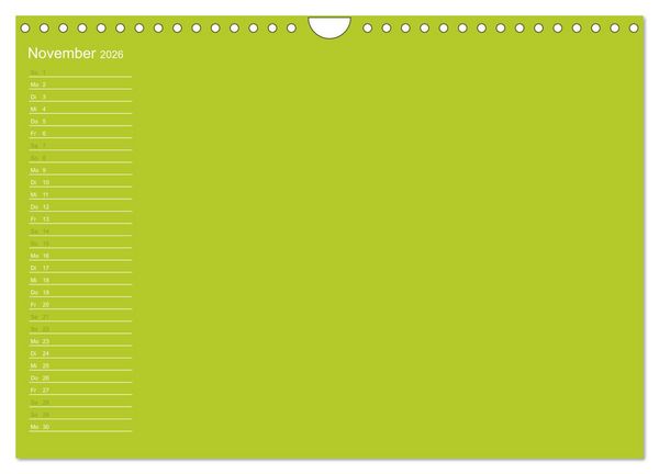 Produktbild: Bastel-Geburtstagskalender gr&uuml;n / Geburtstagskalender (Wandkalender 2026 DIN A4 quer), CALVENDO Monatskalender