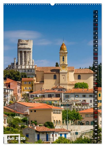 Produktbild: C&Ocirc;TE D&rsquo;AZUR Idyllische Orte (hochwertiger Premium Wandkalender 2026 DIN A2 hoch), Kunstdruck in Hochglanz