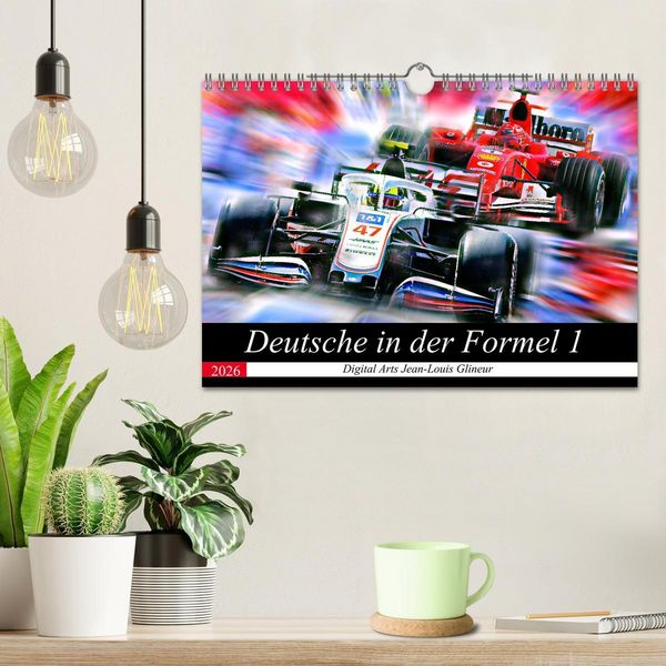Produktbild: Deutsche in der Formel 1 (Wandkalender 2026 DIN A4 quer), CALVENDO Monatskalender