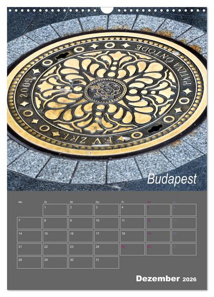 Produktbild: Faszination Kanaldeckel (Wandkalender 2026 DIN A3 hoch), CALVENDO Monatskalender